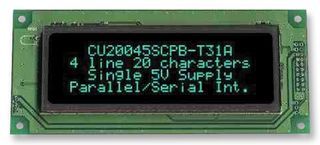 CU20045SCPB-T31A - NORITAKE ITRON - 荧光显示模块 VFD 4X20 5MM | e络盟